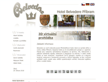 Tablet Screenshot of belvedere-hotel.cz